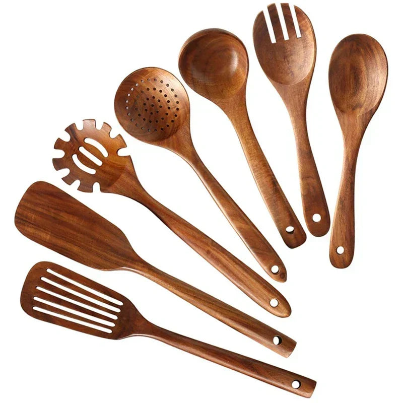 EcoChef - Teak Tre Servise Sett Luvikno