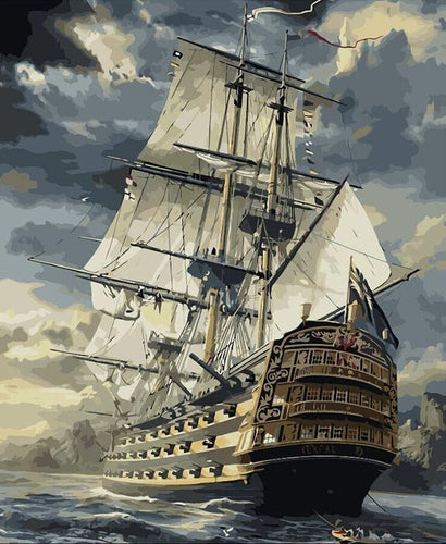 Ship at Sea - Van-Go Mal Etter Tallfor å Nummerere Kit | Luvikno