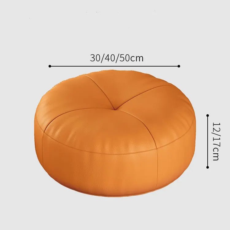 ZenCushion – Runde japanske setekuddeler laget av nappa-lær i Tatami-stil | Luvikno