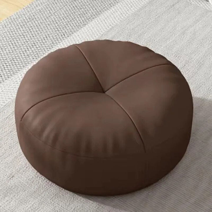 ZenCushion – Runde japanske setekuddeler laget av nappa-lær i Tatami-stil | Luvikno