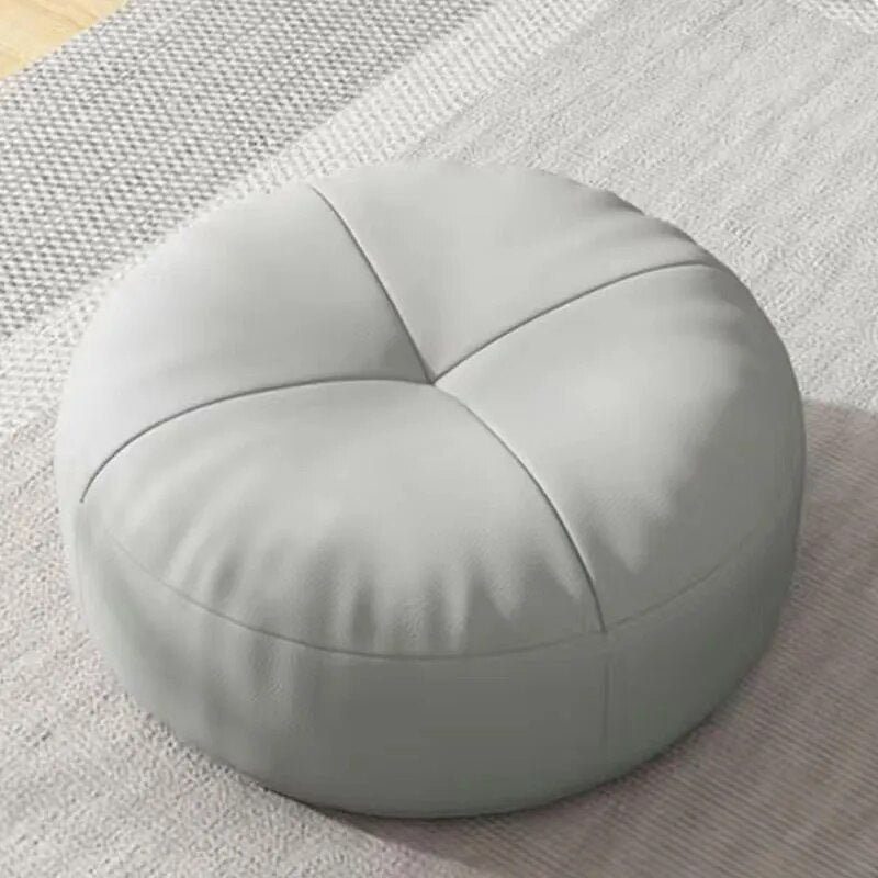 ZenCushion – Runde japanske setekuddeler laget av nappa-lær i Tatami-stil | Luvikno
