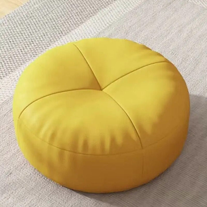 ZenCushion – Runde japanske setekuddeler laget av nappa-lær i Tatami-stil | Luvikno