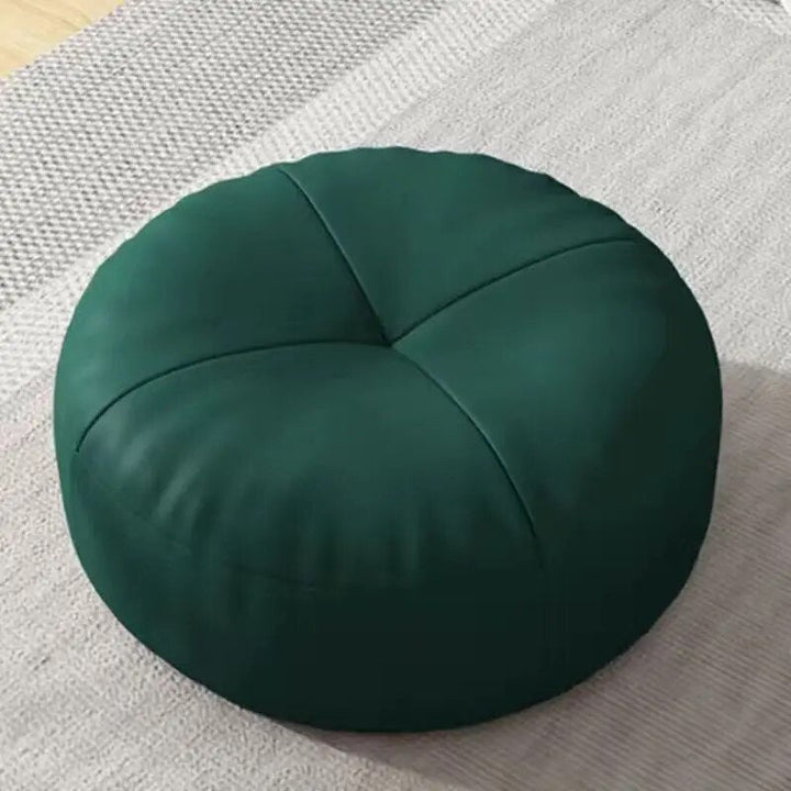 ZenCushion – Runde japanske setekuddeler laget av nappa-lær i Tatami-stil | Luvikno