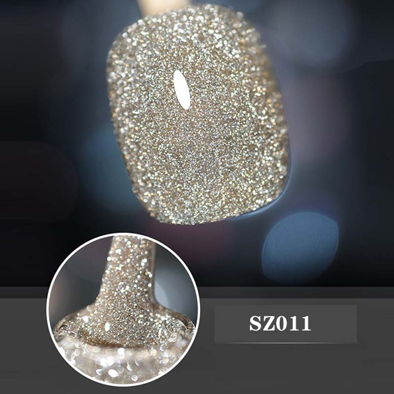 Glitter og diamant neglelakk (8ml) | Luvikno