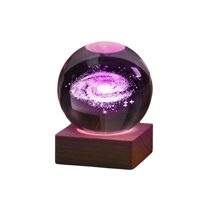 Luvikno | 3D Galaxy Crystal Ball Naturlampe Dekorativ Lampe
