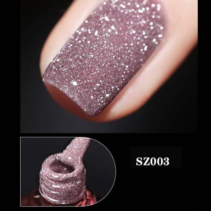 Glitter og diamant neglelakk (8ml) | Luvikno