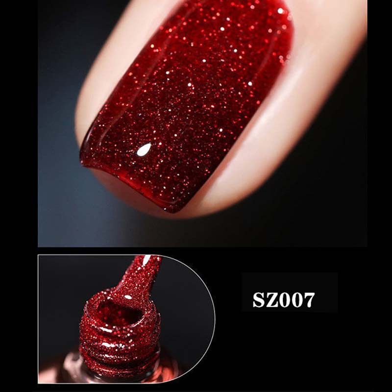 Glitter og diamant neglelakk (8ml) | Luvikno