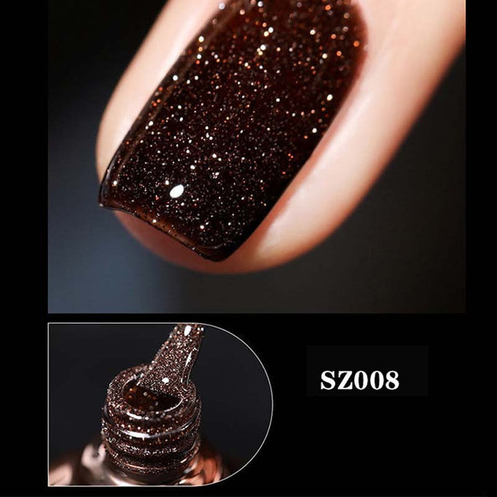 Glitter og diamant neglelakk (8ml) | Luvikno
