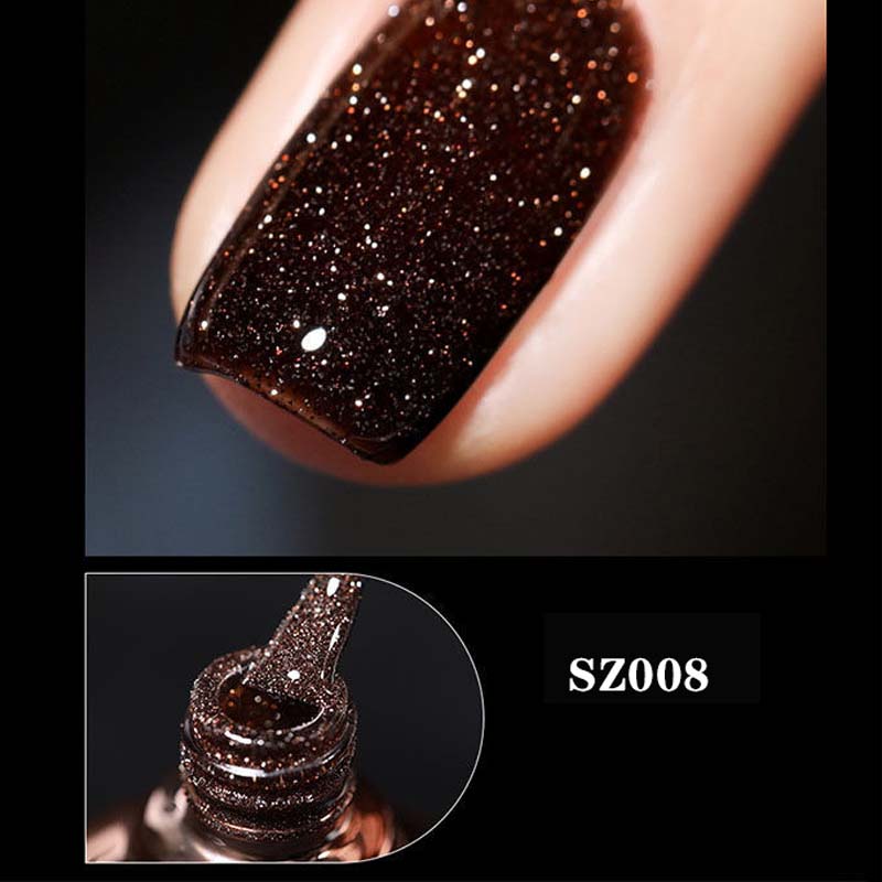 Høy tetthet glitter neglelakk gel | Luvikno