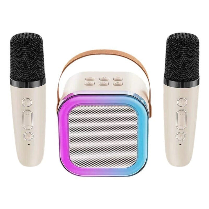 Mini karaoke maskin med trådløse mikrofoner | Luvikno