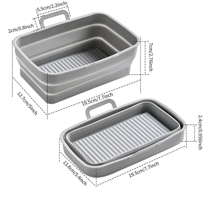 Foldbar Air Fryer Silikon Bakepanne | Luvikno