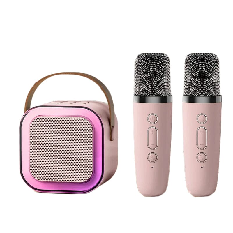 Mini karaoke maskin med trådløse mikrofoner | Luvikno