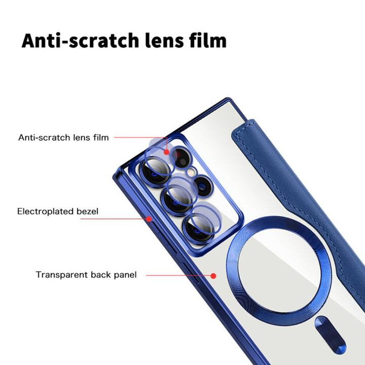 Magnetisk Samsung Flip-deksel | Lærutseende med kortholder