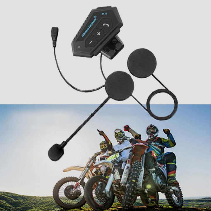 Luvikno | BT12 Motorsykkelhjelm Bluetooth Hodesett