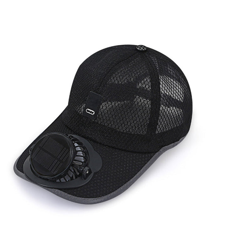 Pustende Baseball Cap med Solvifte | Luvikno
