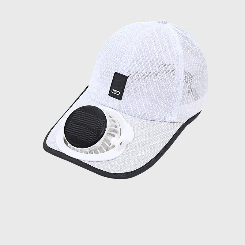 Pustende Baseball Cap med Solvifte | Luvikno