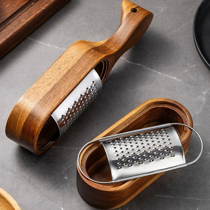Rustfritt Stål Ostegrater med Oppbevaringsboks Multi-funksjonell Rivemaskin | Luvikno