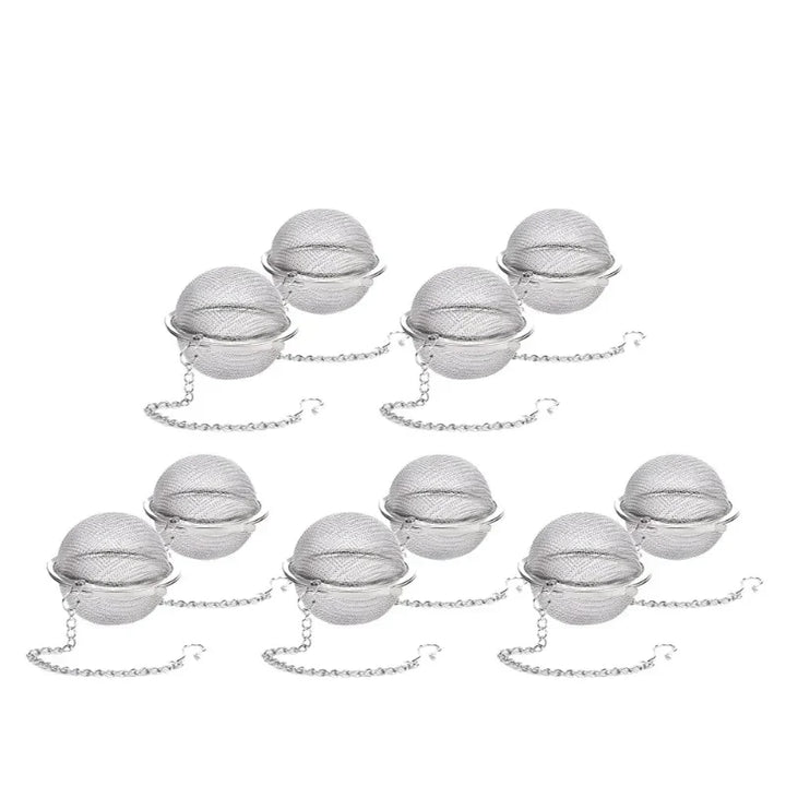 Rustfritt stål teball infuser mesh løs te sil med kjede | Luvikno
