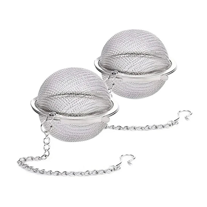 Rustfritt stål teball infuser mesh løs te sil med kjede | Luvikno