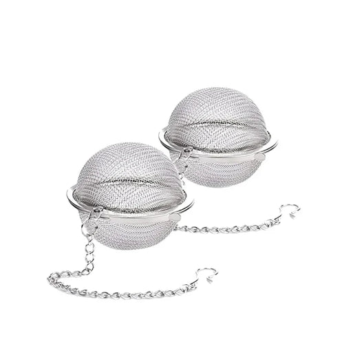 Rustfritt stål teball infuser mesh løs te sil med kjede | Luvikno