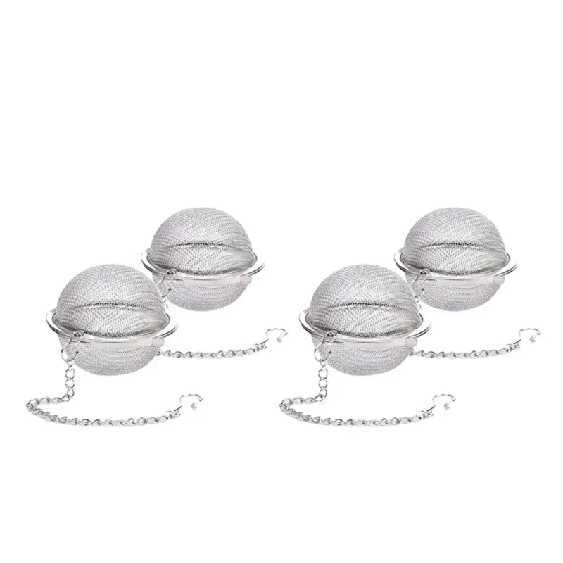 Rustfritt stål teball infuser mesh løs te sil med kjede | Luvikno