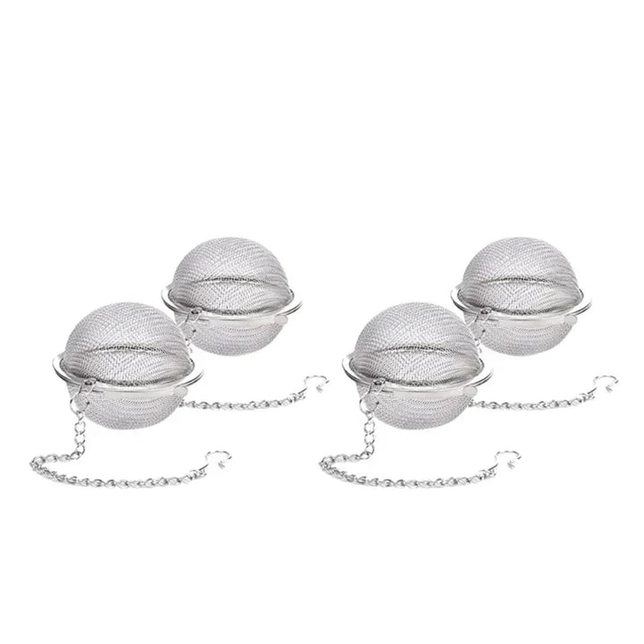 Rustfritt stål teball infuser mesh løs te sil med kjede | Luvikno