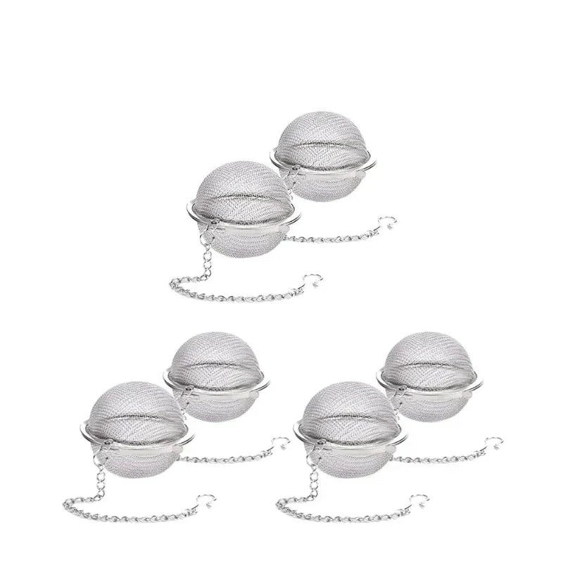 Rustfritt stål teball infuser mesh løs te sil med kjede | Luvikno