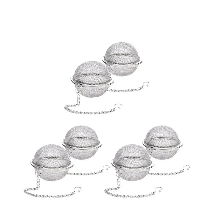 Rustfritt stål teball infuser mesh løs te sil med kjede | Luvikno