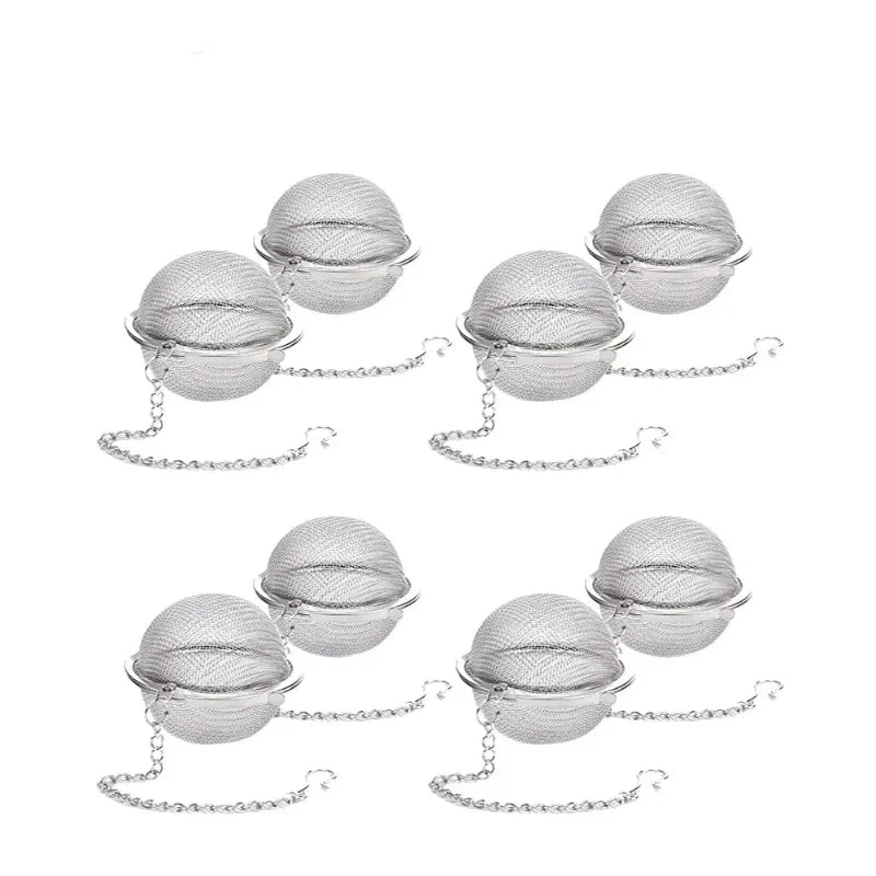 Rustfritt stål teball infuser mesh løs te sil med kjede | Luvikno
