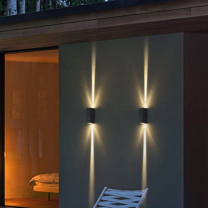 Vegglampe Moderne Svart Utendørs LED Armatur Luvikno