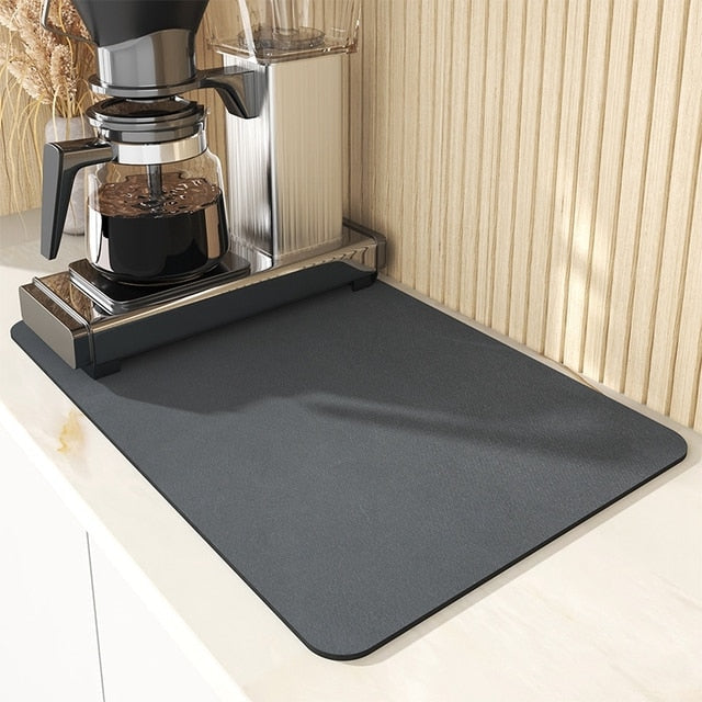 Super Absorbent Dreneringsmat Kjøkken Baderom Blandebatteri Absorberende Matte | Luvikno