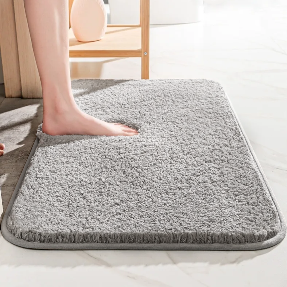 SoftStep Luksus Bade Matte – Ekstra Tyk Mikrofiber Matte med Sklisikre og Høy Absorpsjon | Luvikno