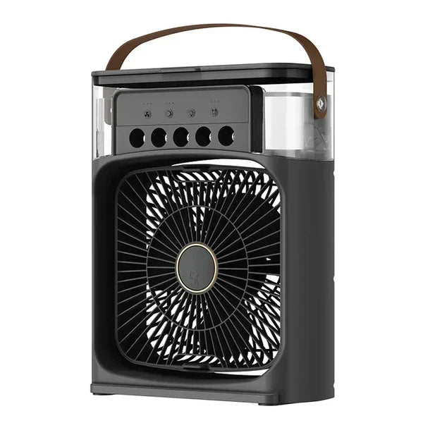 Ultra-Koelende Draagbare IJsnevel Ventilator - LED-Lichten - Unieke Krachtige Koeling-Fans-De Bazelaar