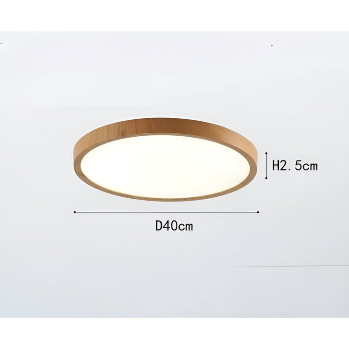 GrainGlow Light - Moderne Ultra-Tyn Tre Taklampe | Luvikno
