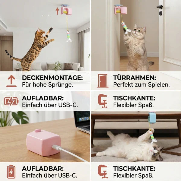 Elektrisk kattelekene for hengende Luvikno