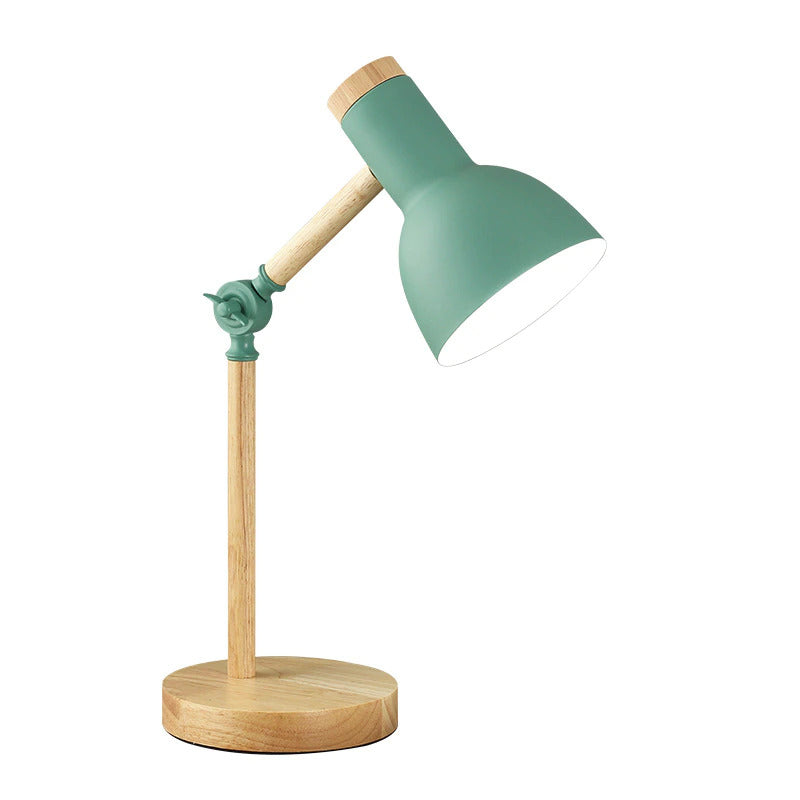 Luvikno | Nordivio Skandinavisk Bordlampe | Justerbar & Sammenleggbar | Tre & Metall | Høyde 45 cm