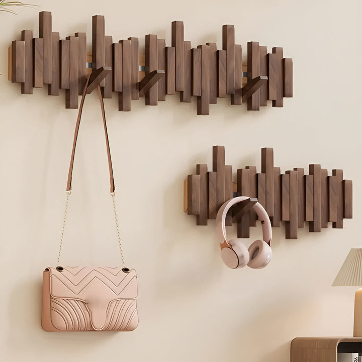 Stilig tre garderobe – FleksiLuviknoe magnetiske kroker for mer organisering | Ideell for soverom | Luvikno